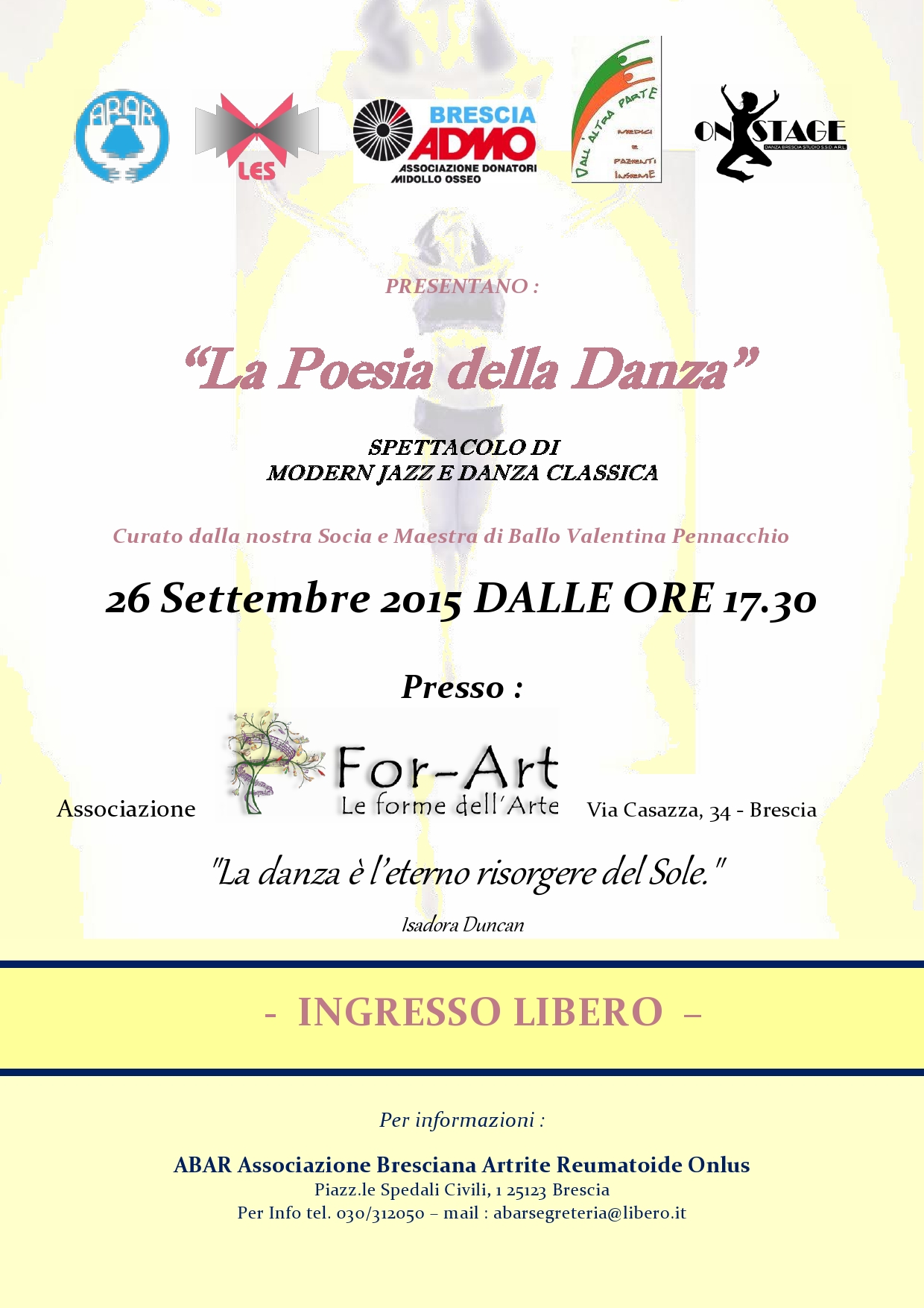 LA POESIA DELLA DANZA