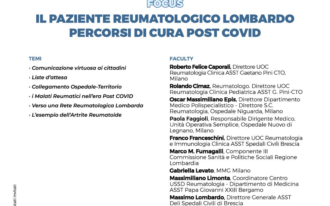 IL PAZIENTE REUMATOLOGICO LOMBARDO PERCORSI DI CURA POST COVID